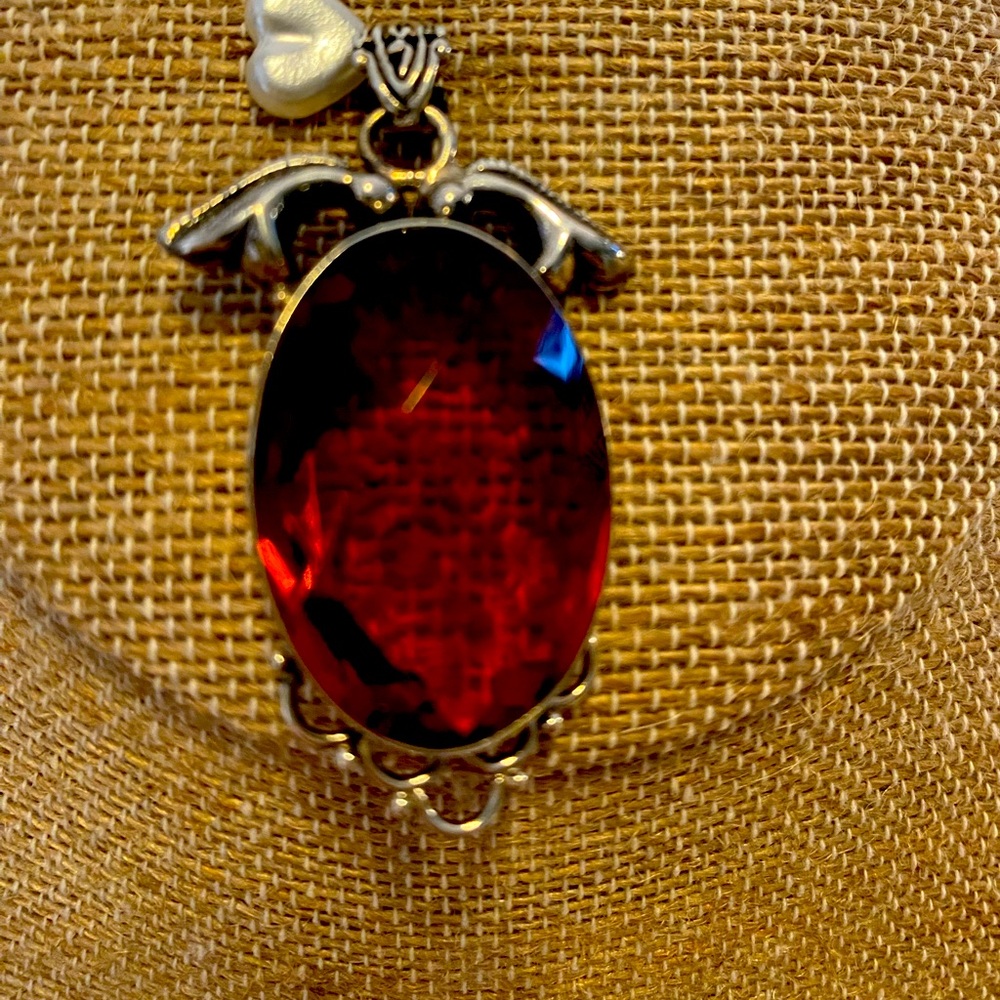 SS AMBER STONE PENDANT